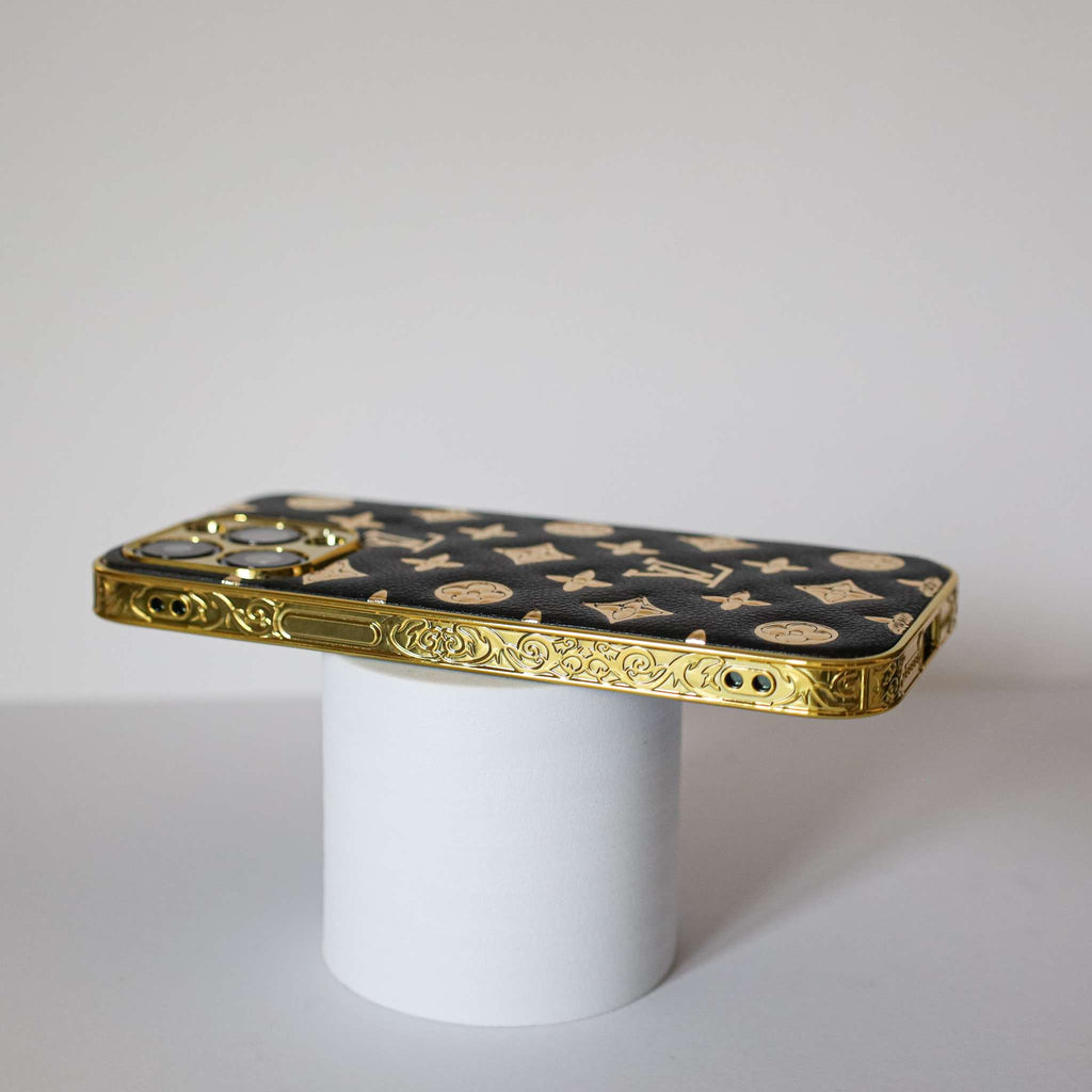 iPhone Glitter Case Leather Gold Letters 11 12 13 14 Pro Max