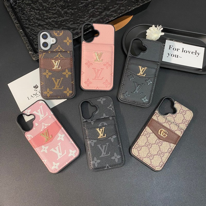 Luxury Card Bag Classic Color iPhone Case