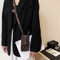 Luxury Card Bag Chain Brown iPhone Case