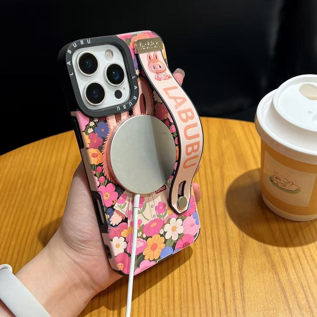 Labubu Monster Hand Strap Case for iPhone