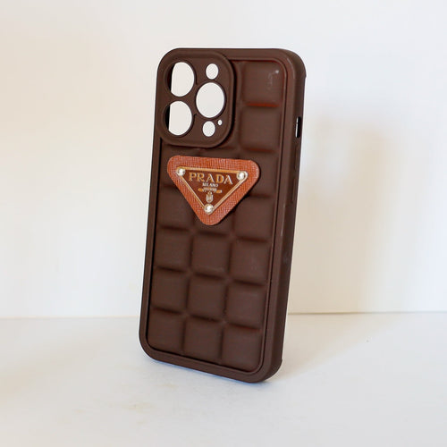 3D Cute Plaid Design Prada iPhone Case
