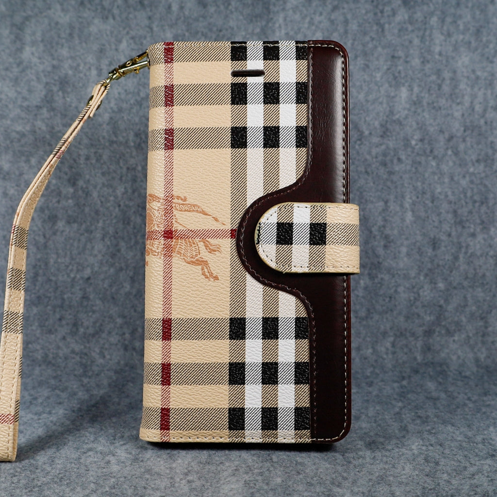Burberry Wallet Phone Case Samsung Galaxy S22 23 24 25 Plus