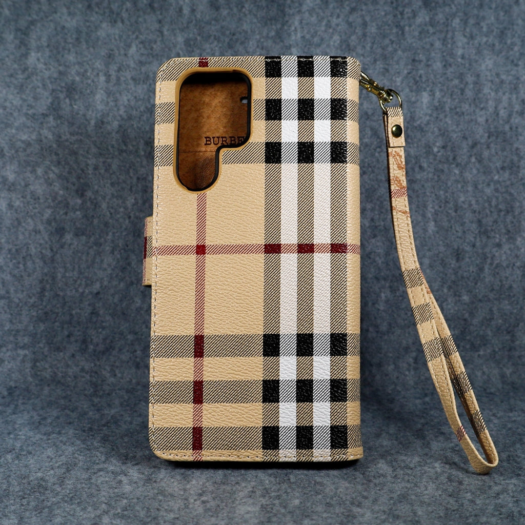 Burberry Wallet Phone Case Samsung Galaxy S22 23 24 25 Plus