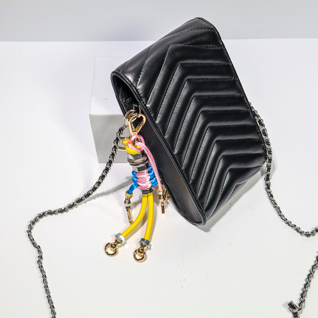 Prada Rope Keychain Colorful Bag Charm