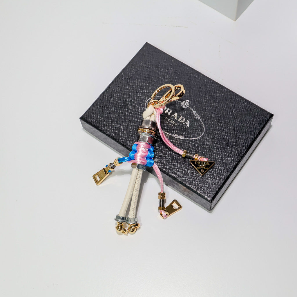 Prada Rope Keychain Colorful Bag Charm