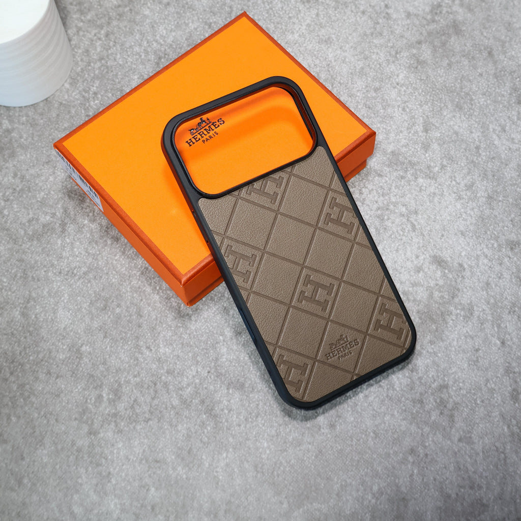 Stamped Leather Hermes iPhone Case