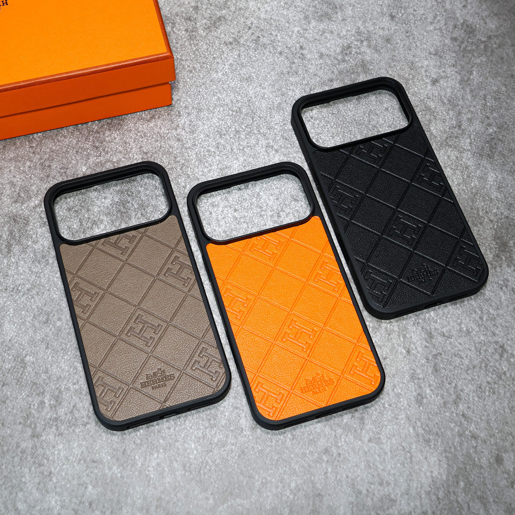 Stamped Leather Hermes iPhone Case