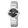 Gucci Watch Interlocking G Ladies 29mm Silver Black