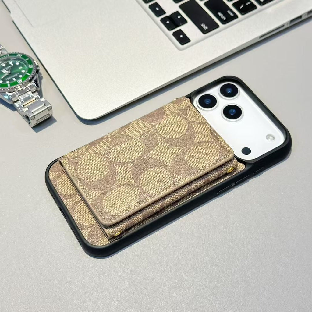 CH Style Signature Print Wallet iPhone Case