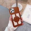 Tory Burch iPhone Case Stamped Textured Leather