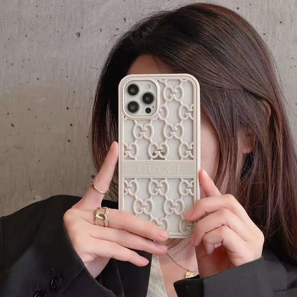 Gucci Case iPhone 14 13 12 11 Pro Max Case Hollow