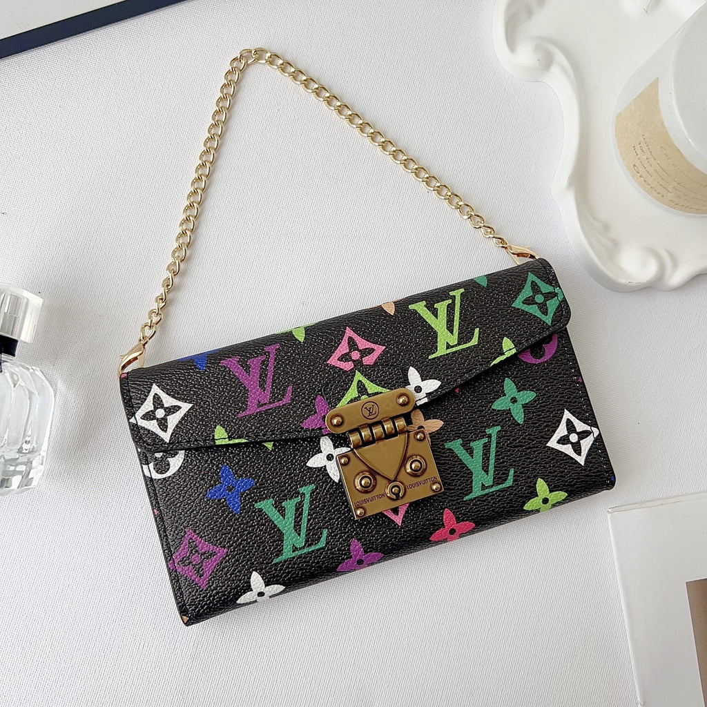 Multicolor Style Crossbody Case Wallet iPhone Case