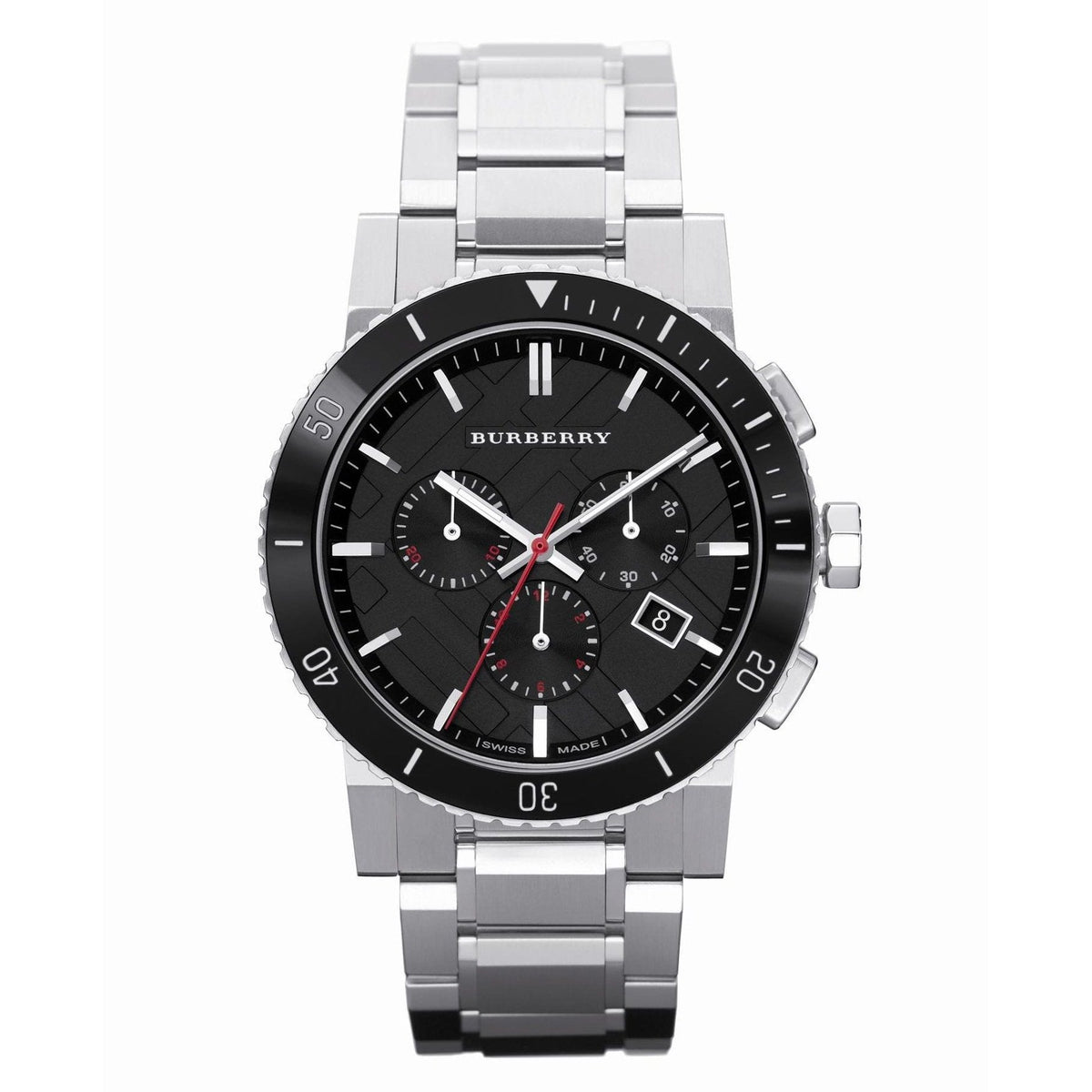 Burberry Men's Silver Chronograph 42mm Watch