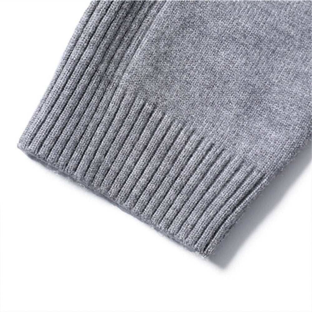Men’s Solid Color Turtleneck Knit Sweater