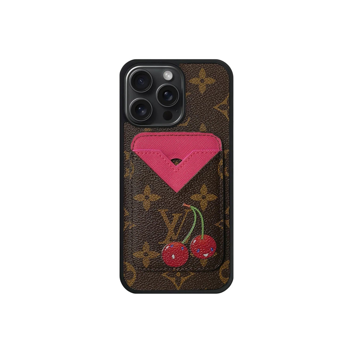 Set Magsafe Cardholder Cherry Pink iPhone Case