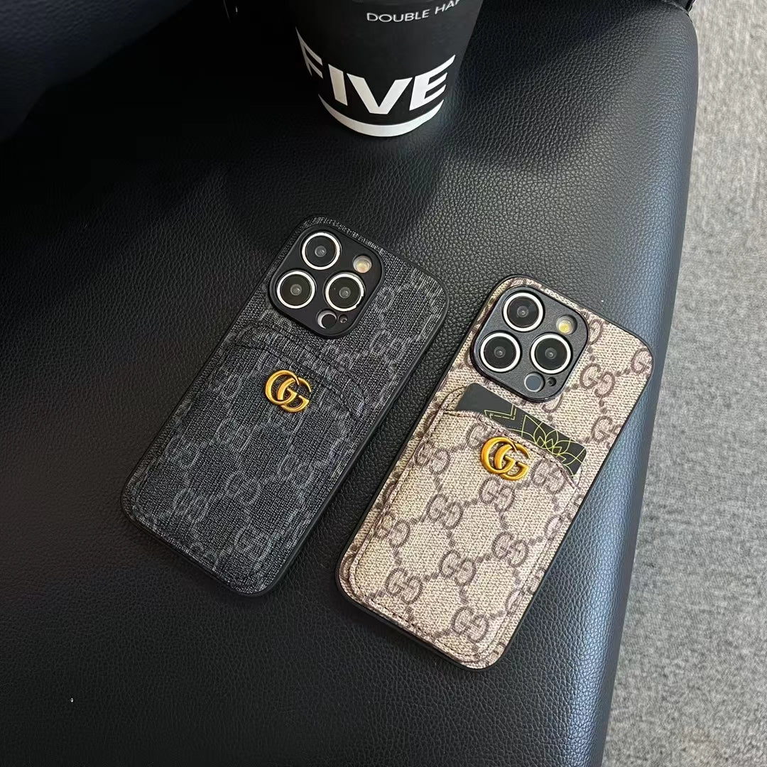 Luxury Gucci Card Holder Case iPhone 16 Series