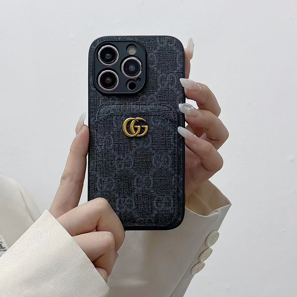 Luxury Gucci Card Holder Case iPhone 16 Series