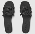 Minimal Luxe Double G Logo Slides – Chic Everyday Flat Sandals