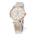 Tissot Chemin Des Tourelles Powermatic 80 Ladies White Rose Gold Watch